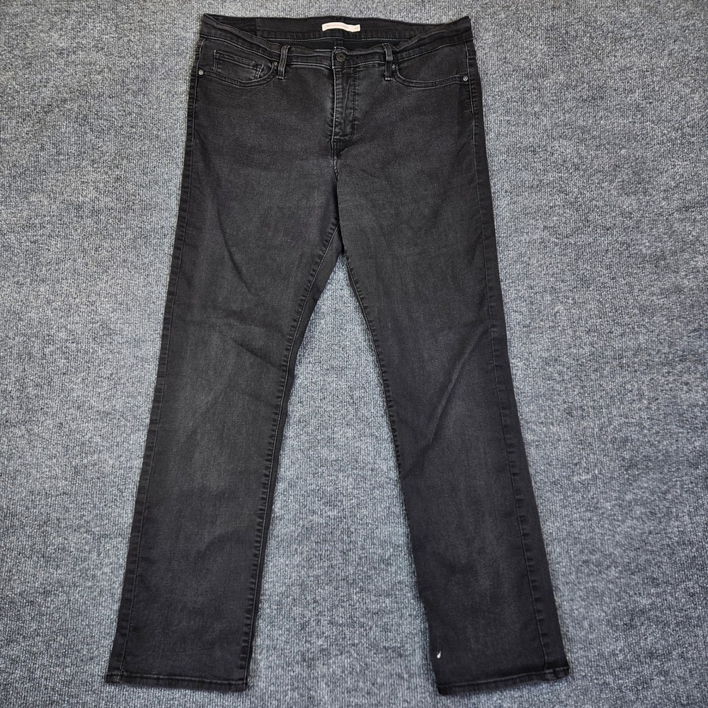 Levi's 314 Shaping Straight Jeans Women's 34 High‎ Rise Dark Wash Denim Black
